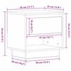 vidaXL Comodino con cassetto 2 pcs Rovere artigianale 45 x 34 x 44 cm