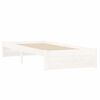 vidaXL Giroletto Bianco in Legno Massello 75x190 cm Small Single