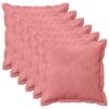 vidaXL Cuscino con cuscino HOUTEN 6 pz Rosa Velluto