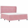 vidaXL Letto a molle con materasso Rosa 200 x 180 cm Velluto