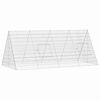 vidaXL Gabbia per Conigli Argento 215 x 100 x 85 cm Acciaio zincato