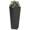 vidaXL Fioriera 2 pcs Nero 30 x 30 x 75 cm Acciaio
