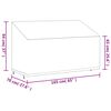 vidaXL Copertura per Panca a 3 Posti Nera 165x70x65/94 cm 420D Oxford