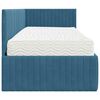 vidaXL Struttura Letto Angolare con Materasso 2 pcs Blu Velluto