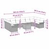 vidaXL Set Divano da Giardino con cuscino 11 pcs Grigio polyrattan
