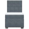 vidaXL Giroletto a Molle con Materasso Grigio Scuro 100x200 cm Velluto