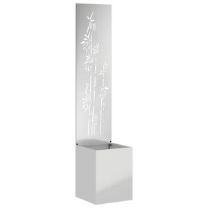 vidaXL Schermo per privacy in giardino Floreale Argento 32 x 140 cm