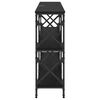 vidaXL Tavolo consolle Rovere Nero 156 x 28 x 80,5 cm