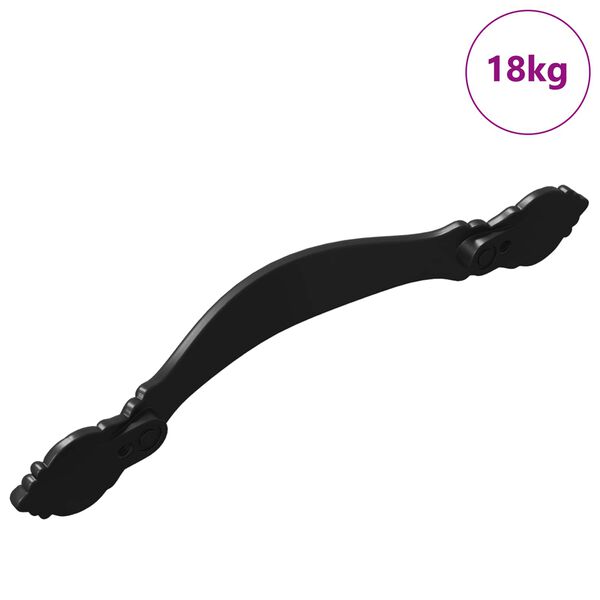 vidaXL Manico 968 pcs Nero Lega di Zinco