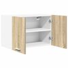 vidaXL Armadio pensile 2 pcs Quercia Sonoma e Bianca 60 x 31 x 40 cm