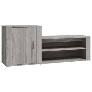 vidaXL Scarpiera Grigio Sonoma 130x35x54 cm in Legno Multistrato