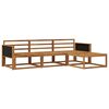 vidaXL Set di divani da esterno 4 pz Naturale Legno di Acacia Massello