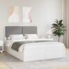 vidaXL Letto con Testiera Rivestita Grigio scuro 150 x 200 cm