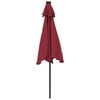 vidaXL Ombrellone Giardino con Palo Acciaio Rosso Bord&ograve; 225x225x212 cm