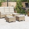 vidaXL Sgabelli Giardino con Cuscini 4pz Beige 55x55x36 cm Polyrattan