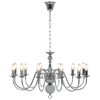 vidaXL Lampadario Argento 12 Lampadine Attacco E14