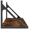 vidaXL Mensole Parete 2pz Rovere Fumo 80x25x25,5 cm Legno Multistrato