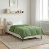 vidaXL Duvet Invernale Trapuntato Verde 155 x 220 cm Microfibra
