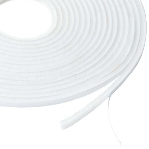 vidaXL Guarnizione a spazzola autoadesiva 5 m PP Bianco