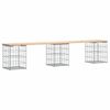 vidaXL Panca Giardino Design Gabbione 203x31x42 cm Legno Massello Pino