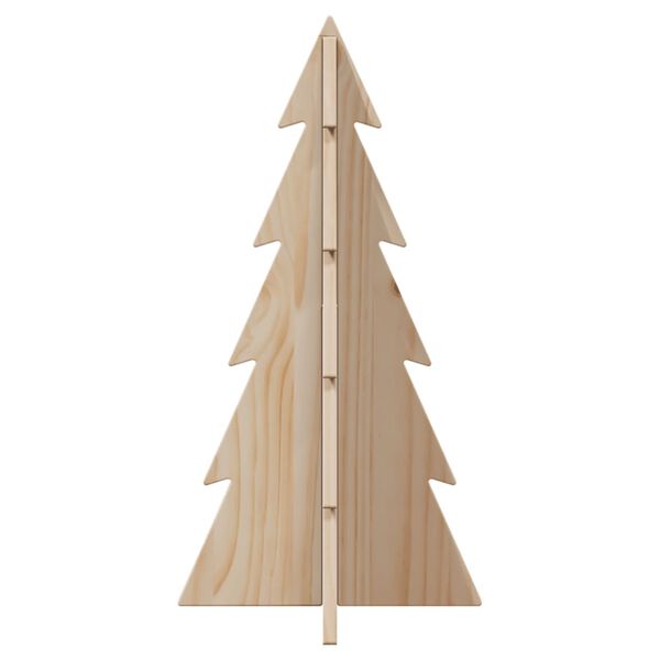 vidaXL Albero di Natale Decorativo in Legno 59,5cm Legno Massello Pino