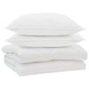 vidaXL Piumone con cuscino 3 pz Bianco Microfibra