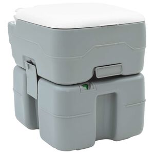 vidaXL Toilette da Campeggio Grigio 41,5 x 36,5 x 42 cm