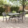 vidaXL Set da Pranzo per Giardino 5 pcs Nero Alluminio
