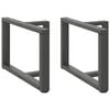 vidaXL Gambe per Tavolino da Caff&egrave; a Forma di T 2 pz Antracite 60x25x(42-43) cm Acciaio