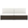 vidaXL Divano Modulare a 2 Posti in Polyrattan Marrone
