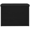 vidaXL Panchina con contenitore Rovere nero 62 x 42 x 45 cm