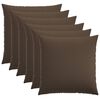 vidaXL Federa 6 pz HEERLEN Tortora 70 x 70 cm Tessuto