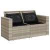 vidaXL Divano da Giardino con Cuscini 2 Posti Grigio Chiaro Polyrattan