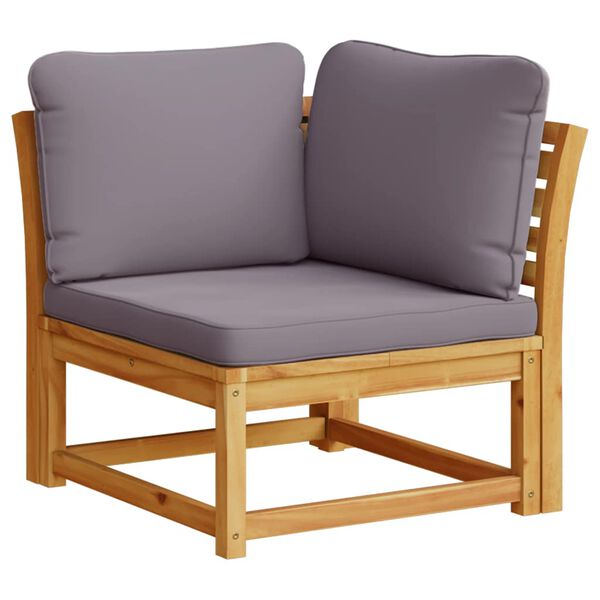 vidaXL Set Salotto da Giardino 10 pz con Cuscini Legno Massello Acacia