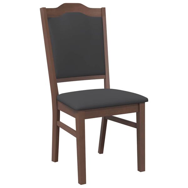 vidaXL Sedie da Pranzo con Cuscini 2pz Marrone Legno Massello di Hevea