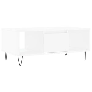 vidaXL Tavolino da Salotto Bianco 90x50x36,5 cm in Legno Multistrato