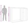 vidaXL Capanno per Legna Antracite 245x98x159 cm in Acciaio Zincato