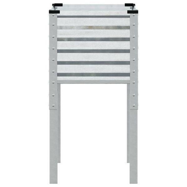 vidaXL Fioriera da giardino 45x45x88 cm in acciaio zincato