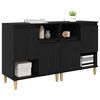 vidaXL Sideboards 2 pcs Rovere Nero 60 x 35 x 70 cm Legno multistrato