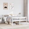 vidaXL Letto Anziani con Testiera Bianco 135x190cm Legno Massello Pino