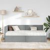 vidaXL Struttura Letto Angolare con Materasso 2 pcs Grigio chiaro