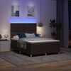 vidaXL Letto a Sorgente LED Marrone Scuro 160 x 200 cm Tessuto