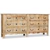 vidaXL Credenza in Legno Massello di Mango 200x40x90 cm