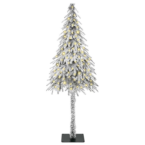 vidaXL Albero di Natale con 150 LED Bianco 150 cm PE e Acciaio