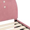 vidaXL Struttura letto bambini con testata Rosa 90 x 200 cm Velluto
