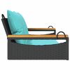 vidaXL Panchina a Dondolo con Cuscini Nera 109x62x40 cm in Polyrattan