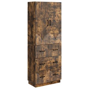 vidaXL Set di armadi 2 pcs Rovere Fumo 66 x 34,5 x 87 cm