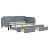 vidaXL Divano Letto Estraibile Cassetti Grigio Chiaro 100x190 Tessuto