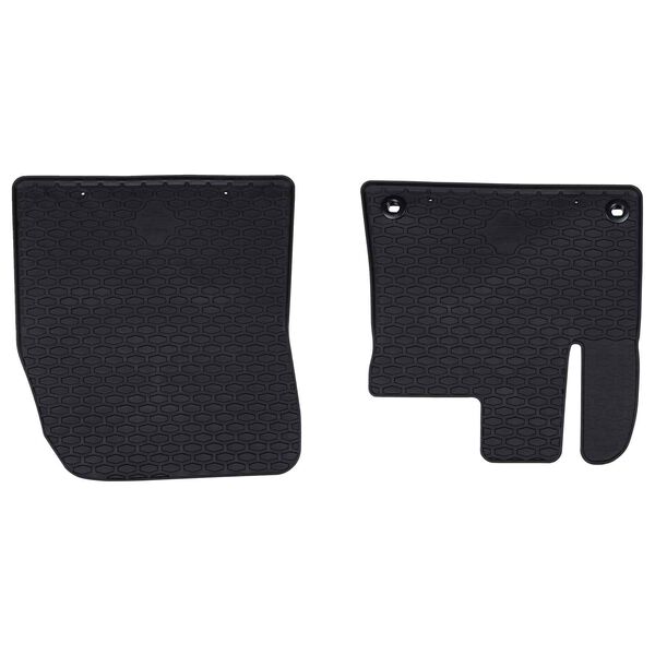 vidaXL Tappetino per Auto 2 pcs Nero Gomma