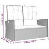 vidaXL Panca Giardino Reclinabile con Cuscini 118cm Polyrattan Grigio